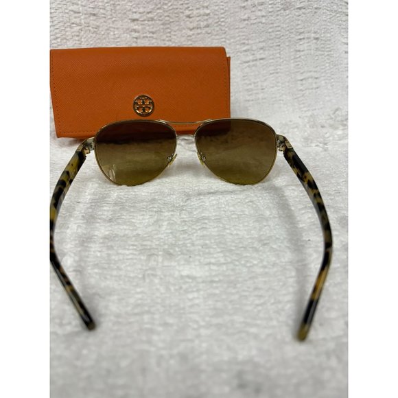 Tory Burch Women's Brown Gold Aviator Sunglasses TY 8051 60 14 140 #34832 - Picture 3 of 6